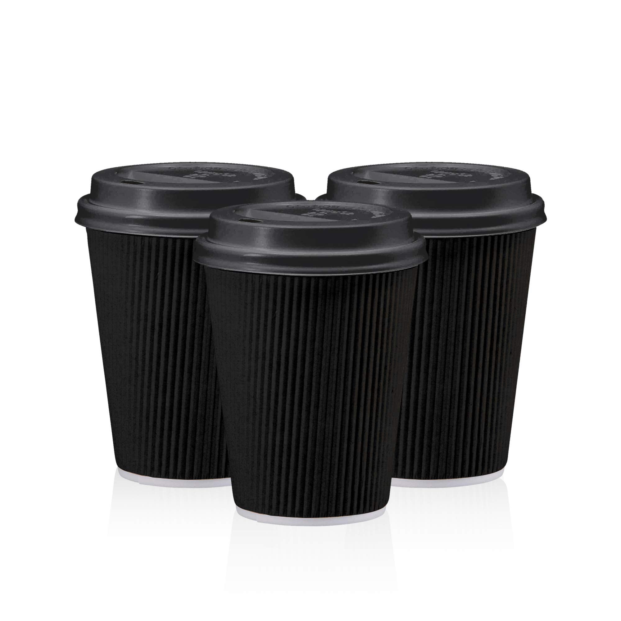 8oz Triple Wall Coffee Cup - Black Ripple