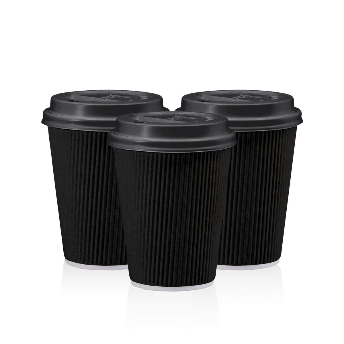16oz Triple Wall Coffee Cup - Black Ripple