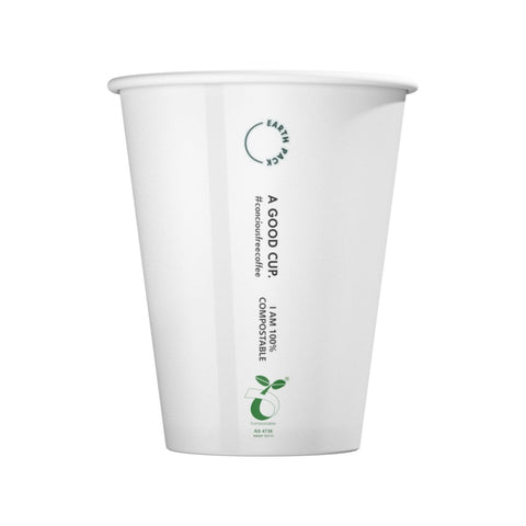 White eco friendly compostable 16oz coffee cup