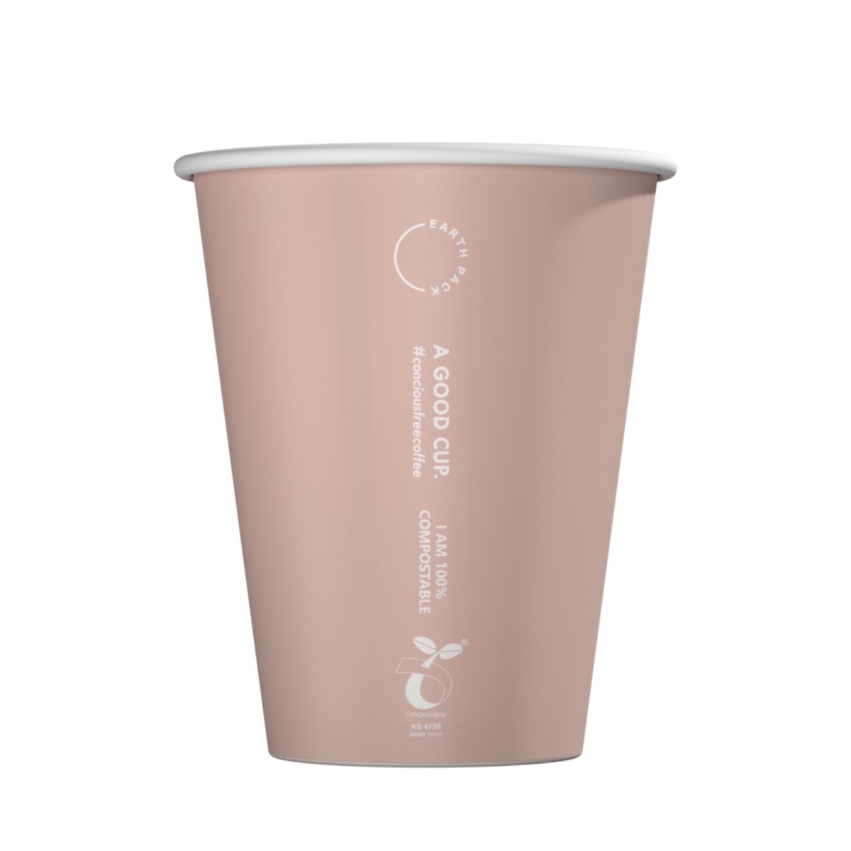 Pastel Pink 16oz eco-friendly compostable coffee cup
