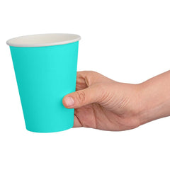 12oz Teal Paper Coffee Cup