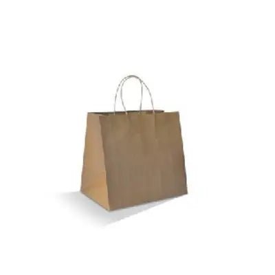 Small Kraft Twisted Handle Bag - Wide Base