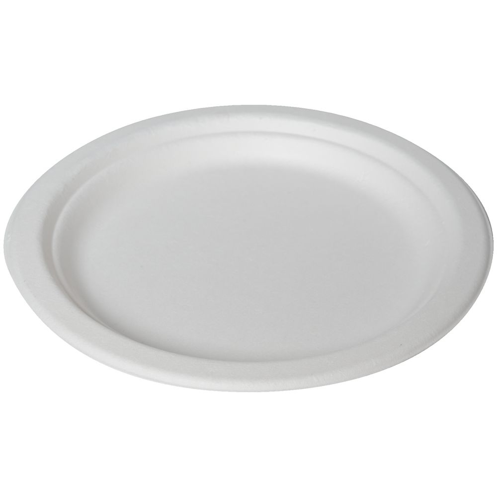 Disposable Sugarcane Bagasse 7" Inch Round Plate